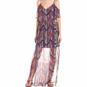 Ella Moss 100% Silk Sheer Maxi Dress Size M